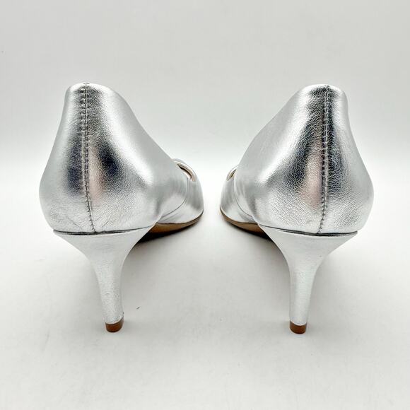 Naturalizer Womens Everly Pumps US 7.5 M EU 38 Silver Leather NIB - Picture 9 of 12